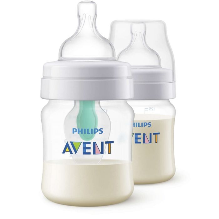 Lutipudel AVENT "Anti colic" koos lutiga 0k+ 125ml 2 tk