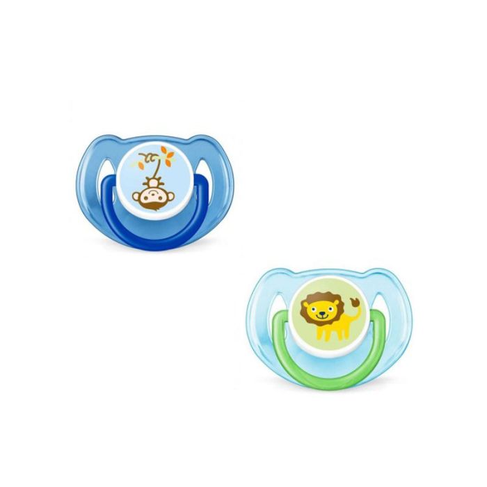 Lutt AVENT "Classic" ortodontiline, 6-18 k, sinine, 2 tk  