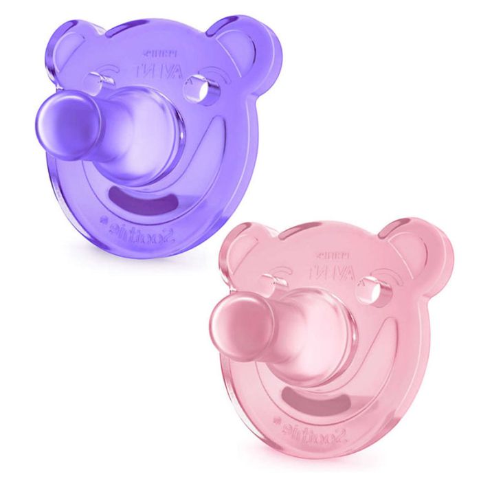 Lutt AVENT "Soothie Shapes" tüdrukutele 0-3 k, 2 tk