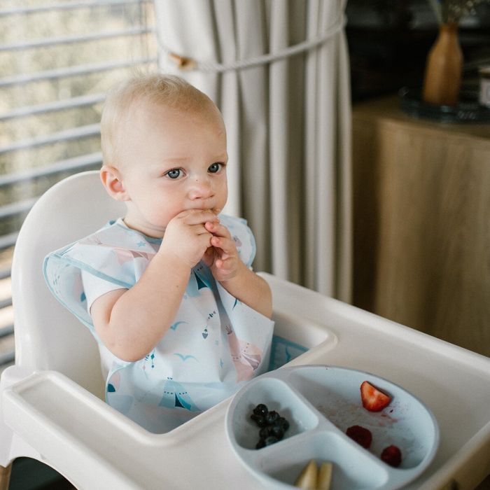 Babyono prijuostė neperšlampama su kišene nuo 24 mėn meškėnas mėlynas 1642/01