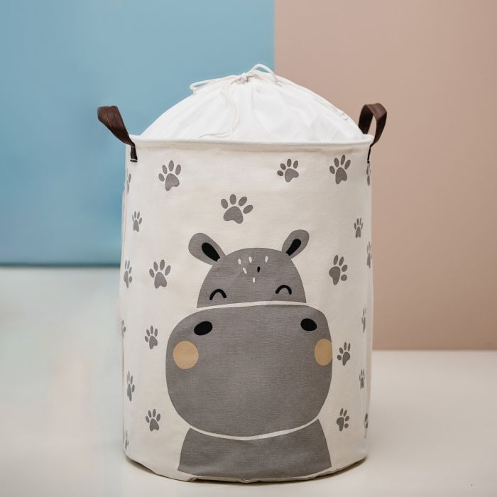 SIPO krepšys žaislams hipopotamas 35x35x45cm SBT43