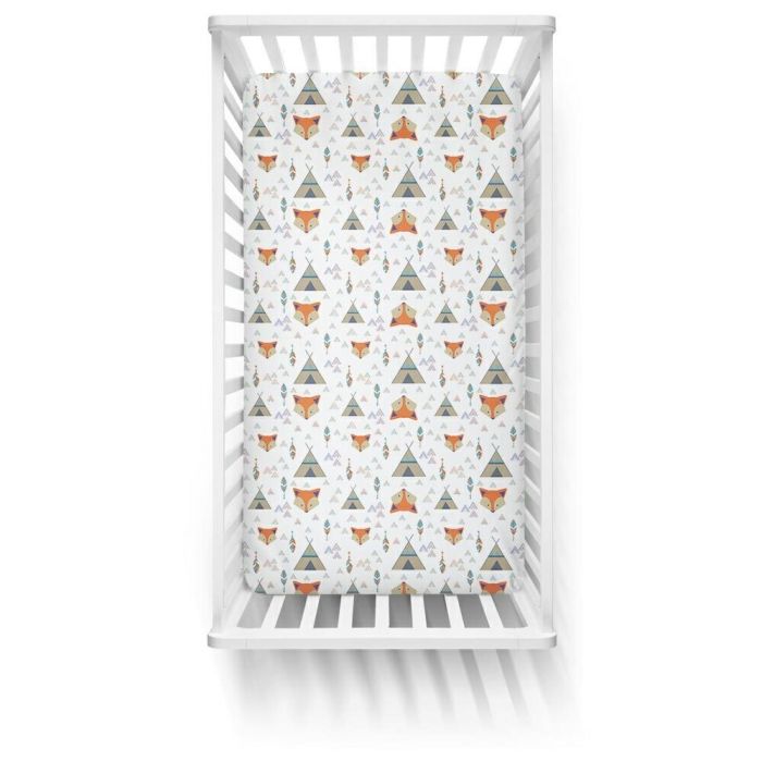 Ankras paklodė  su guma 120x60 lapė kreminė