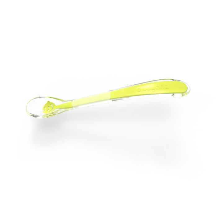 BabyOno silikoon lusikas ergonoomiline, roheline