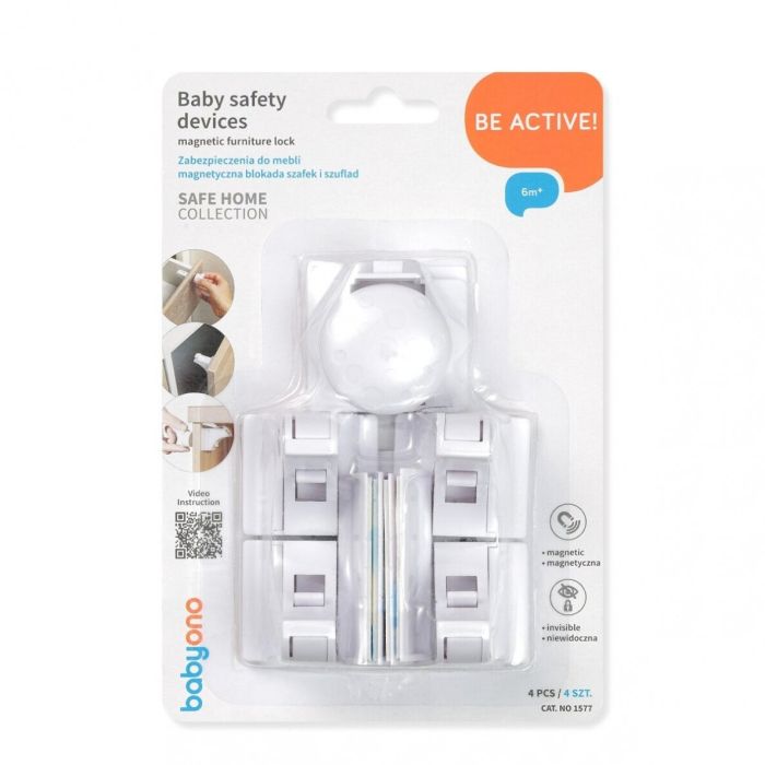 Babyono universaalne magnetiga mööblikaitse 4 tk, valge 1577