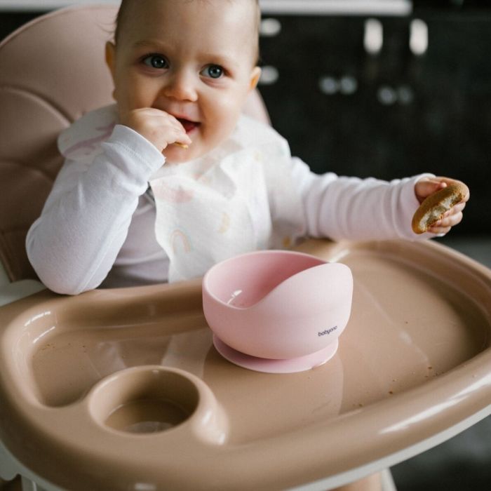 Babyono kleepuva põhjaga kauss roosa 1481/02