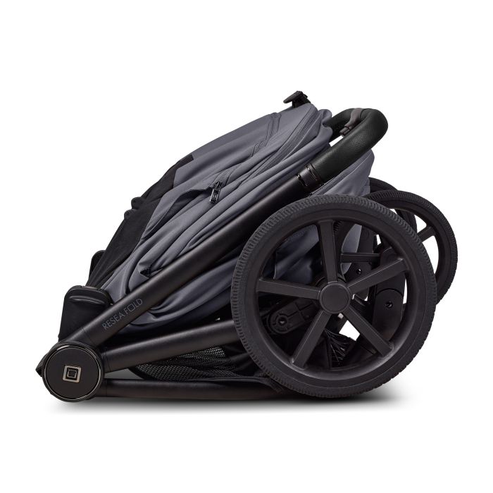 Moon vežimėlis universalus susilankstantis lopšys  2/1 Resea fold pilkas