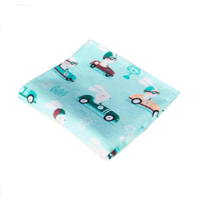 Beebi flanellist lapid "Bunny go"  70x80cm 1tk