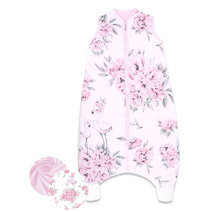 Beebi jalaosadega magamiskott "Flamingo pink"