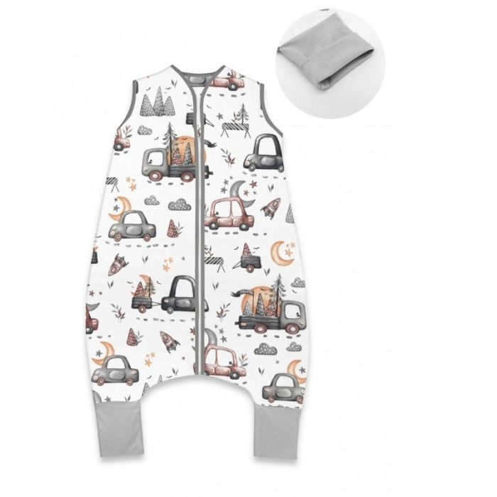 Beebi jalaosadega magamiskott "On road grey" 0.5 TOG