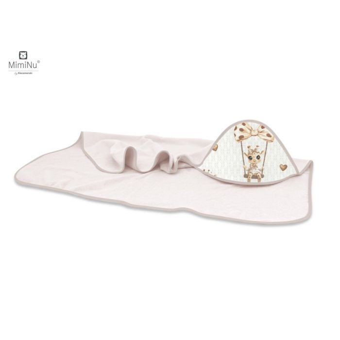 Beebi/ laste rätik "Giraffee" 100x100 cm  dusty pink 