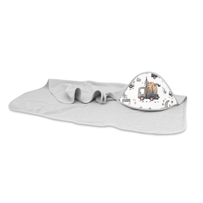 Beebi/ laste rätik "ON ROAD" 100x100 cm  grey