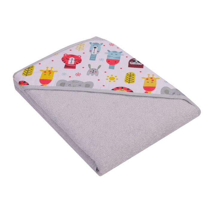 Beebi/ laste rätik "Zoo" 80x80 cm "frotee" hall