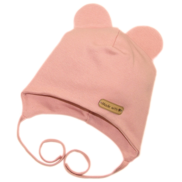 Beebi müts "Love" - Powder pink