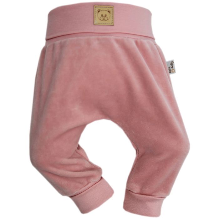Beebi veluur püksid  "Bear Pink" 