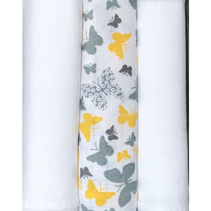 Puuvillaste mähkmete komplekt, 3 tükki, "Butterfly"