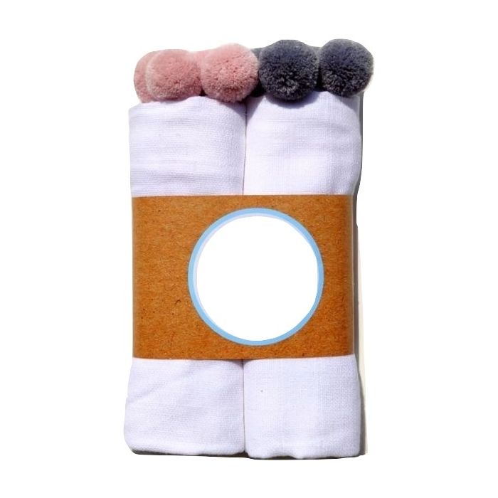 Puuvillaste mähkmete komplekt, 2 tükki, "Lux pompom"