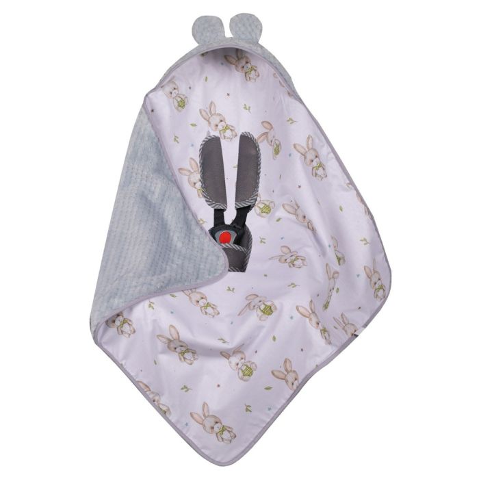 Turvahälli tekk ja soojakott "Cotton tail" 80x80 cm hall