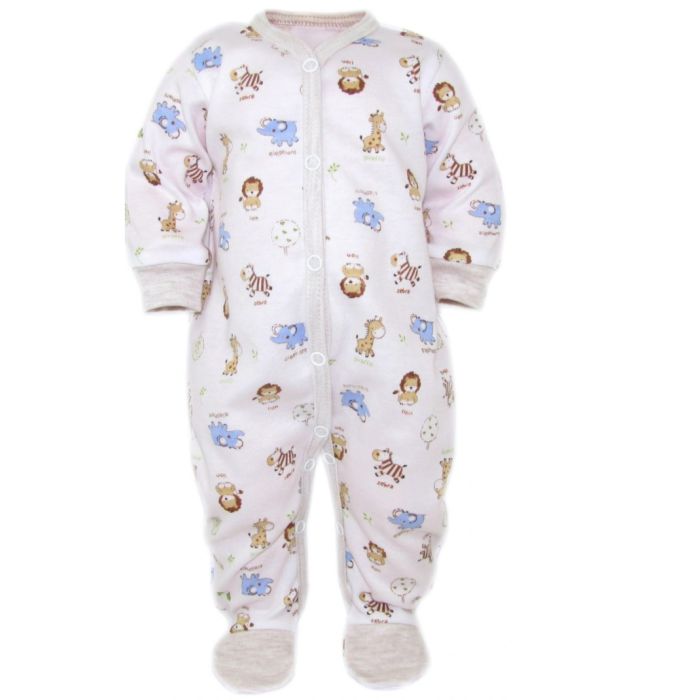 Beebi tudukombe - romper "Zoo" beež