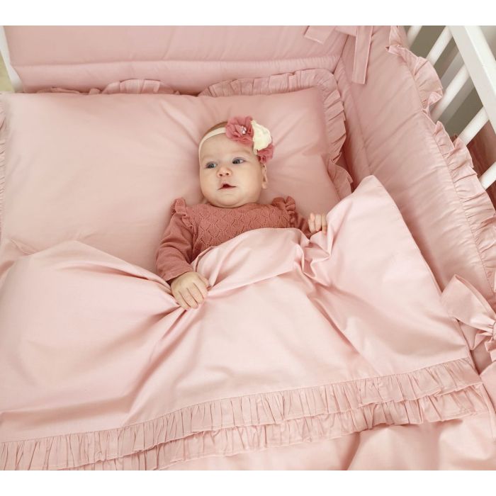 Beebi voodipesu ja voodipehmendus, voodilina "Royal powder pink"