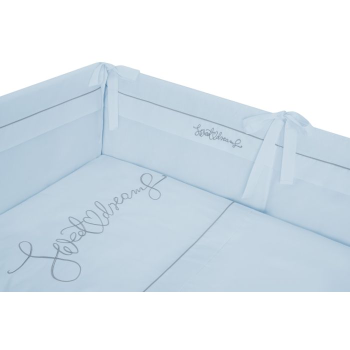 Beebi voodipesu ja voodipehmendus "Sweet dreams" sinine