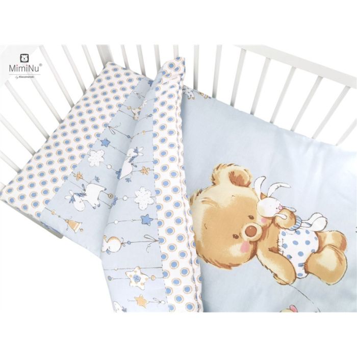 Voodipesu beebidele 135x100 "Miki in blue" 