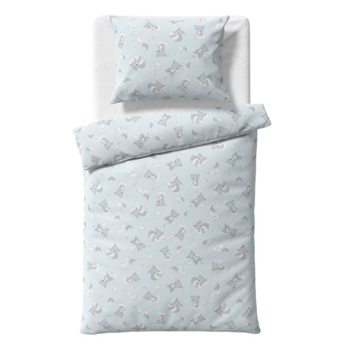 Voodipesu beebidele 135x100 "Teddy blue" 
