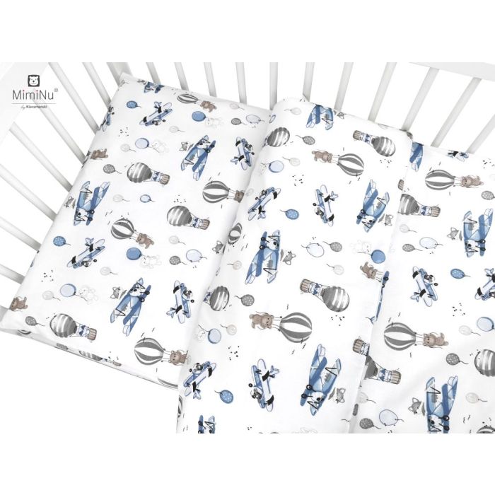 Voodipesu beebidele 135x100 "UP in blue" 