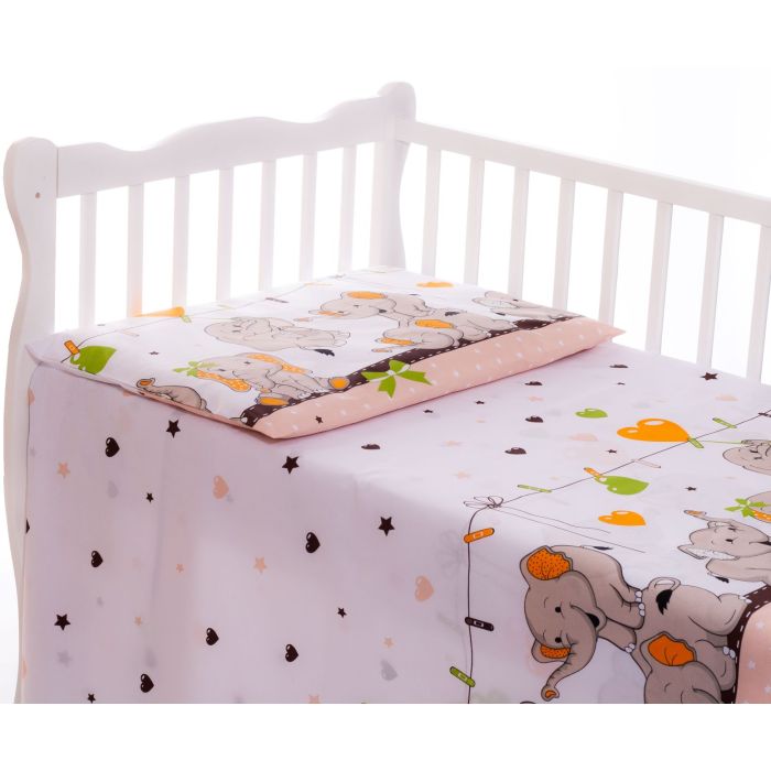 Beebi voodipesu 100x135 "Funny elephants" 