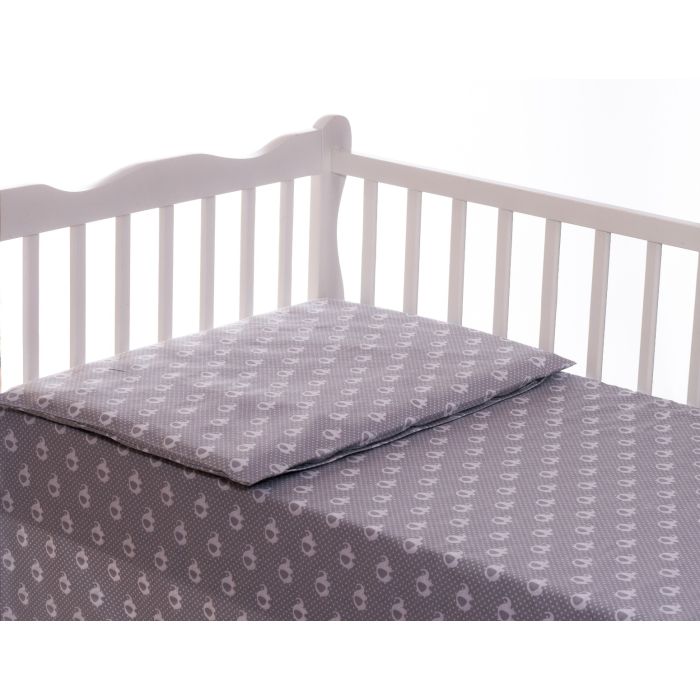 Beebide voodipesu 100x135 "Jumbo" elevantidega. Laste voodipesu Internetis. 