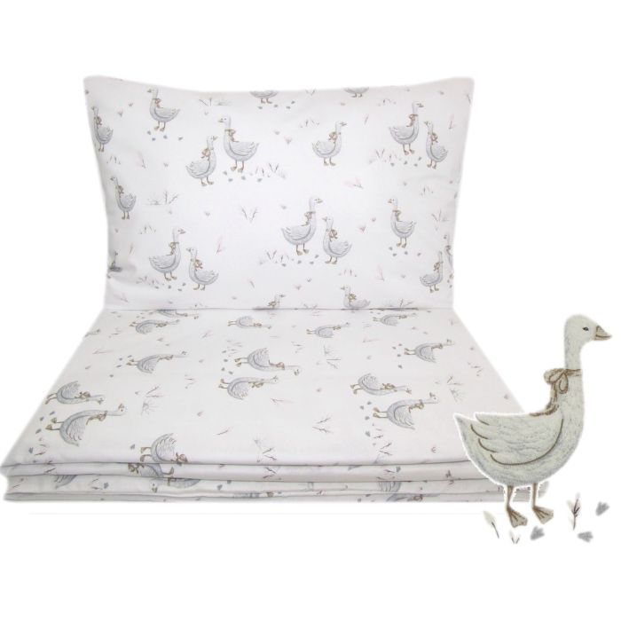 Voodipesu beebidele 135x100 cm "Golden goose" hall