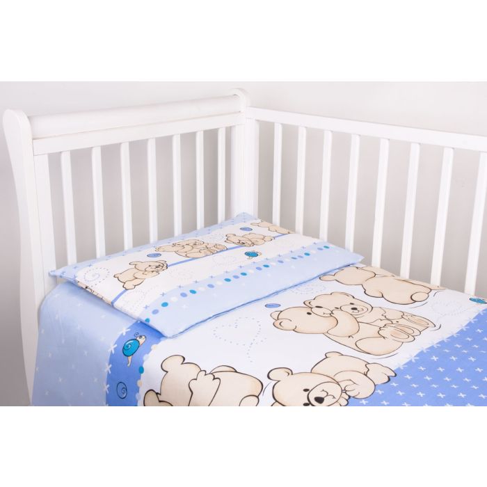 Beebi voodipesukomplektid  135x100 "Kaisukarud" sinine