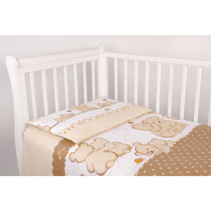 Beebi voodipesukomplektid 135x100 "Kaisukarud" kreemikas