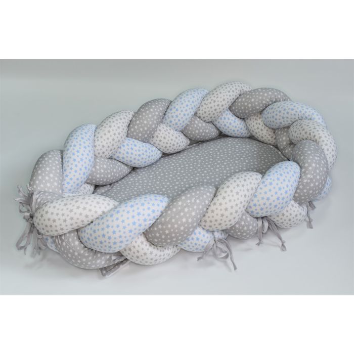 2in1 Beebipesa - Voodipehmendus beebile "Stars" hall