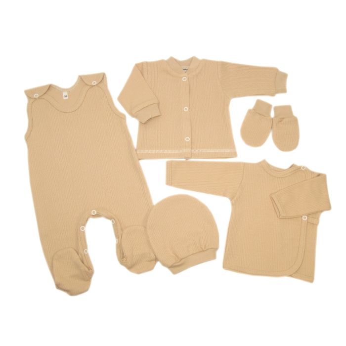 Komplekt vastsündinule 5-e osaline  "Natural beige" 