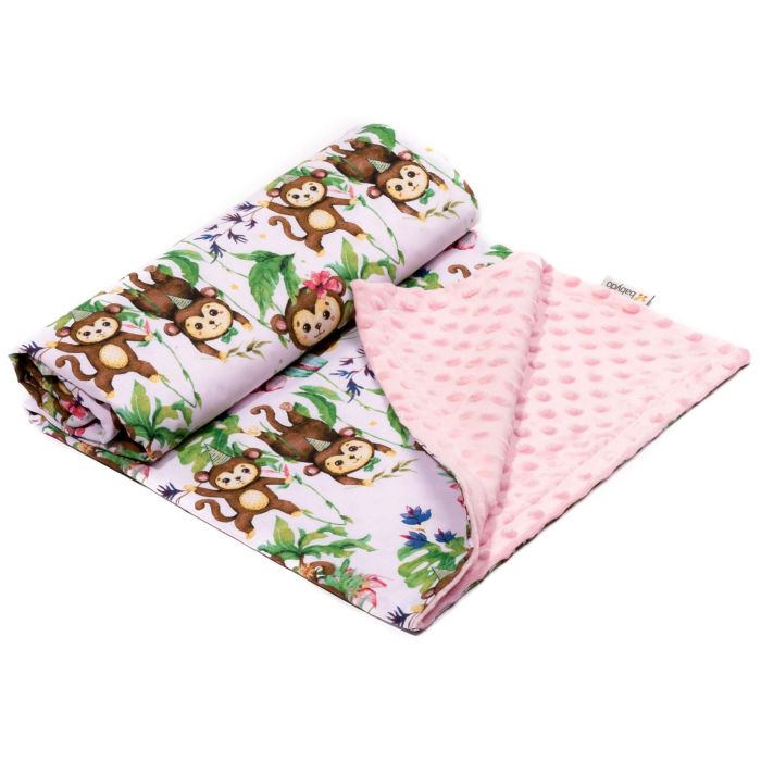 Beebitekk 100x75cm "Monkey's fiesta" roosa 