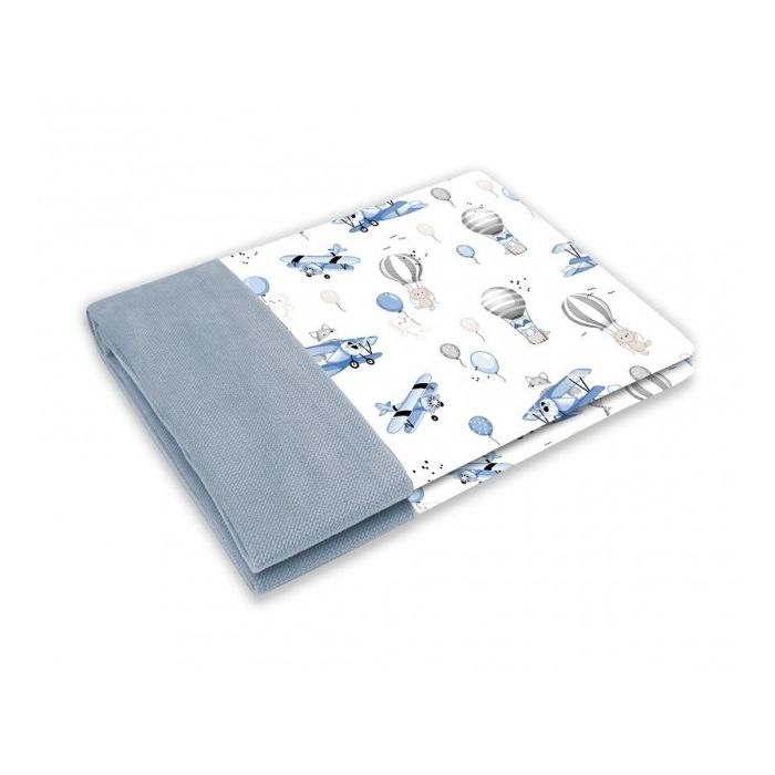 Velvet beebitekk "Up blue" 100x70 cm 