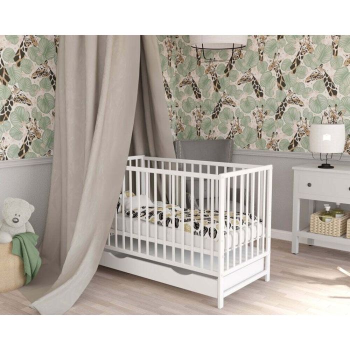 Beebivoodi koos sahtliga "Magda" 120x60 cm valge