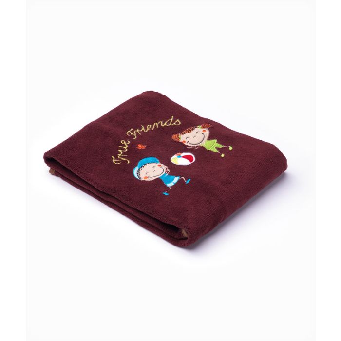 Kahepoolne pleed "True friends" 100x75cm pruun