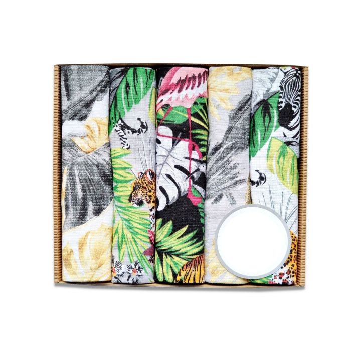 Puuvillaste mähkmete komplekt, 5 tükki, "Safari" 