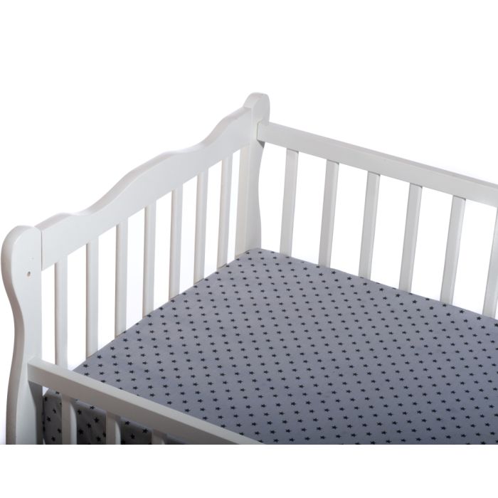 Kummiga voodilina "Cosmos" 60x120 - puuvil, hall