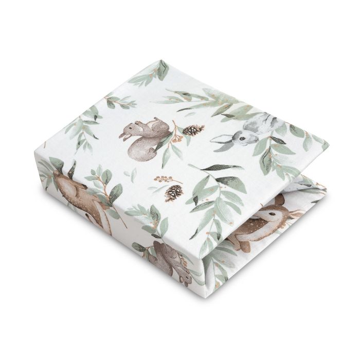 Kummiga voodilina "Deer" 60x120 - puuvil