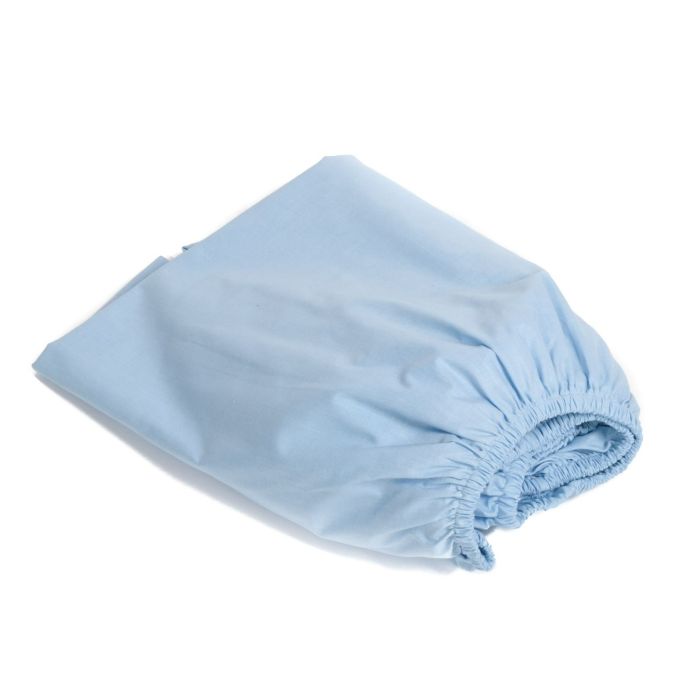 Kummiga voodilina "Soft blue" 60x120 - puuvil