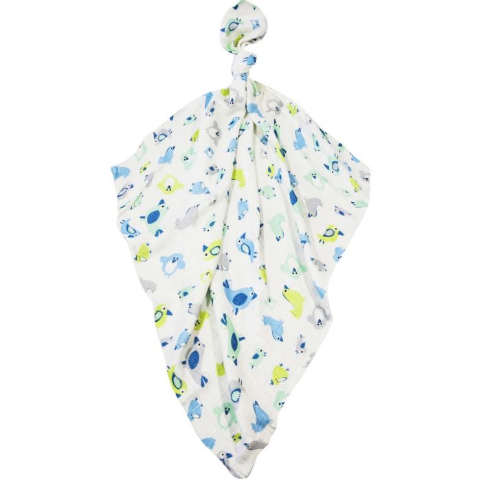 Bambusmähe "Linnukesed" 30x30cm, sinine