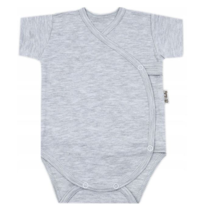 Beebi bodid lühikeste varrukatega "Melange grey" 