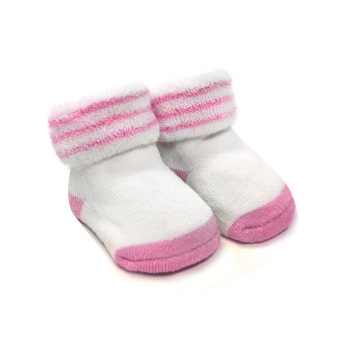 Puuvillased beebisokid 0-6 k, roosat värvi
