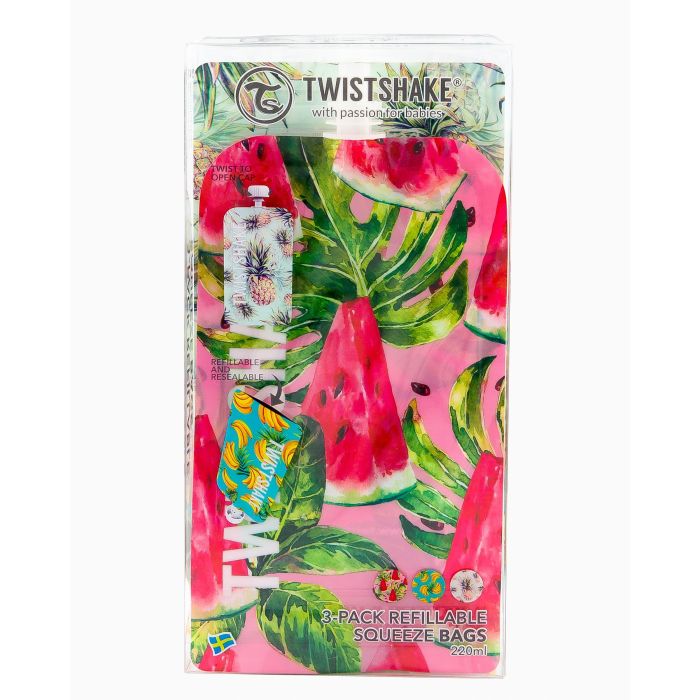 Twistshake daugkartiniai maišeliai maisteliui 3 vnt 220ml 78615