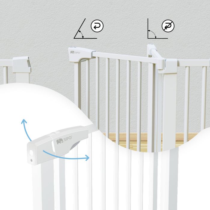 SIPO apsauginiai varteliai vaikui balti SBS-SG01