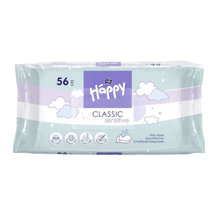 Niisked salvrätikud  Bella Baby  "Classic" 56tk