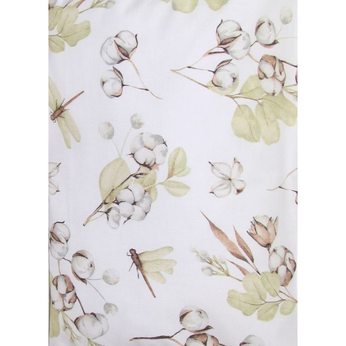 Kummiga voodilina 120x60 "Cotton " - puuvil