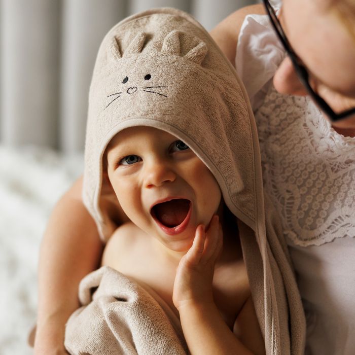 BabyOno rankšluostis su gobtuvu bambukinis 100x100 rudas 1553/05